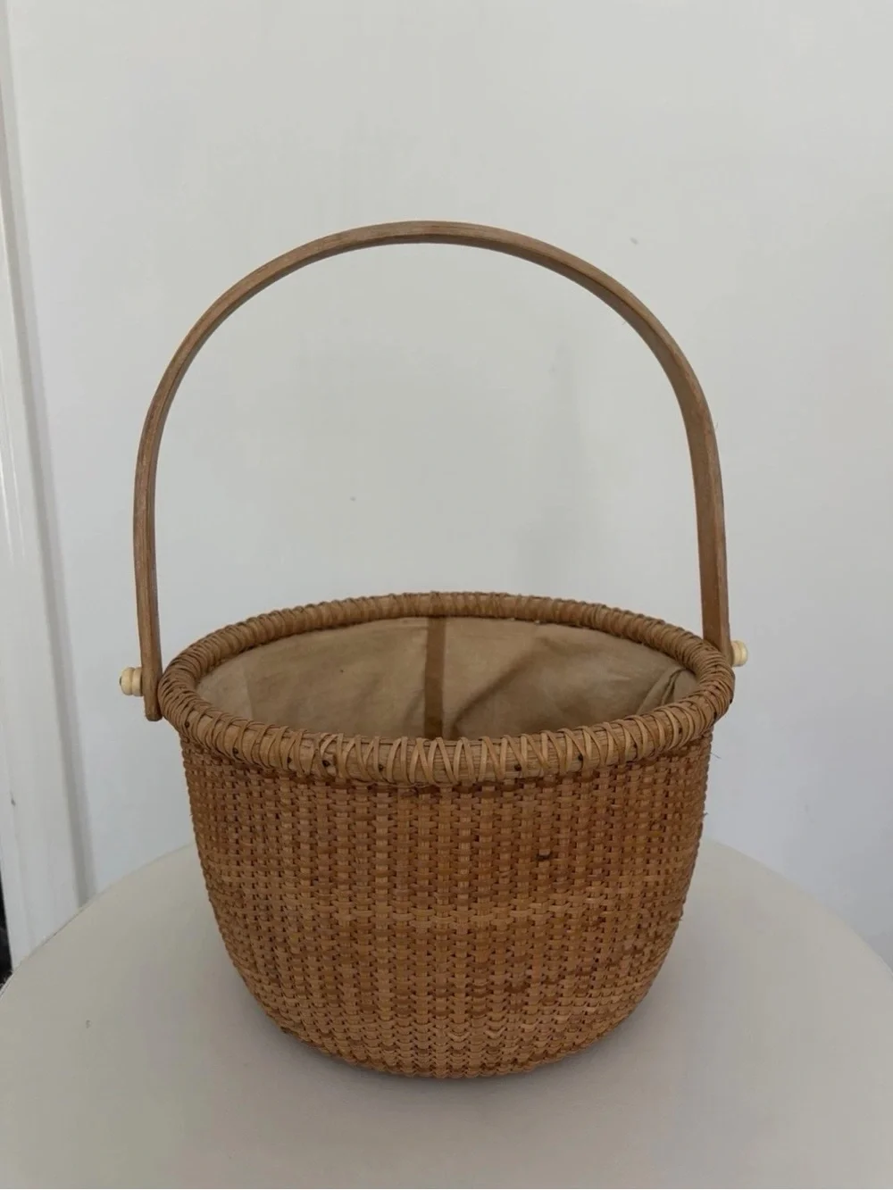 Nantucket Lightship Basket Muslim Drawstring Interior